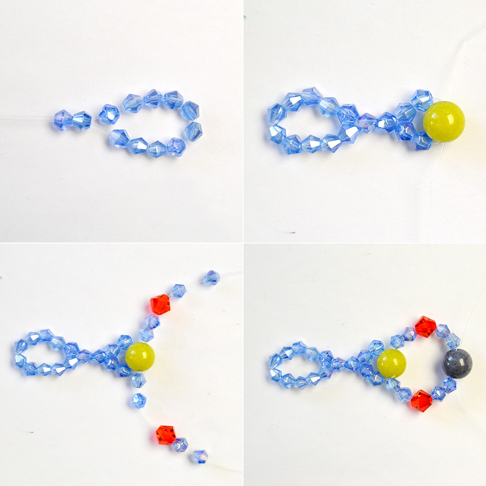 Perlenarmband mit Glasperlen