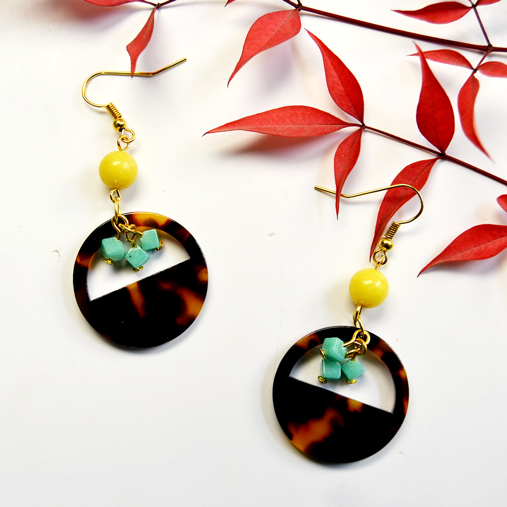 Уникальные серьги с нефритовыми бусинами-5