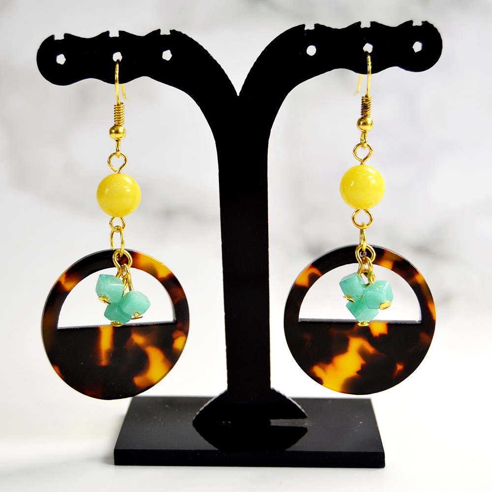 Уникальные серьги с нефритовыми бусинами-6