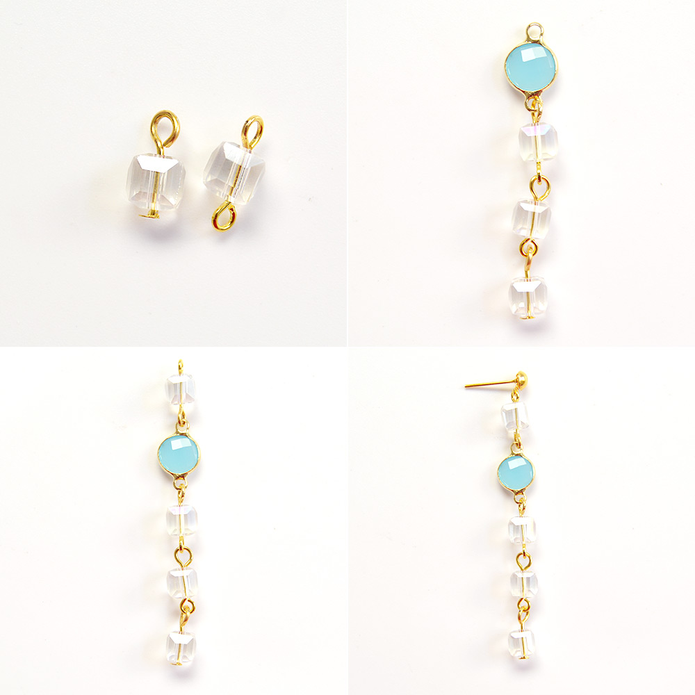 Серьги с хрустальными бусинами-3