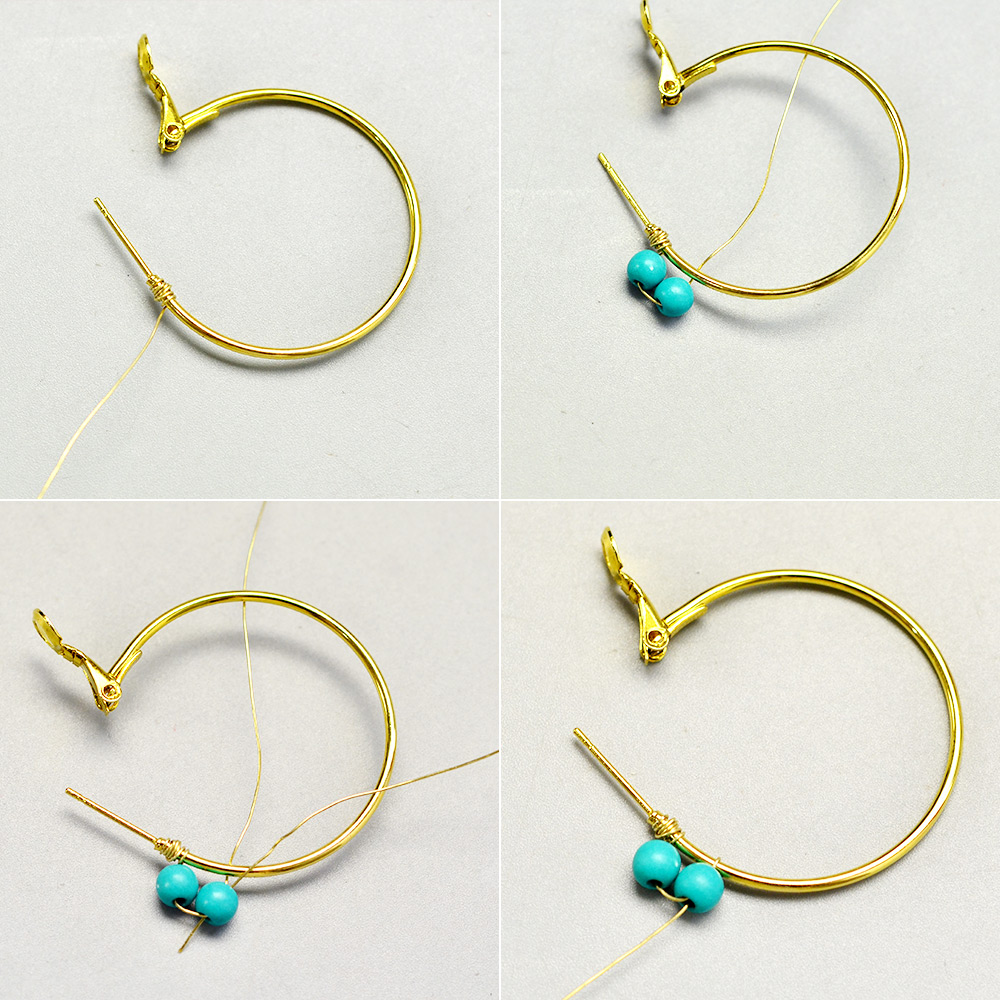 Уникальные серьги с бирюзой-3