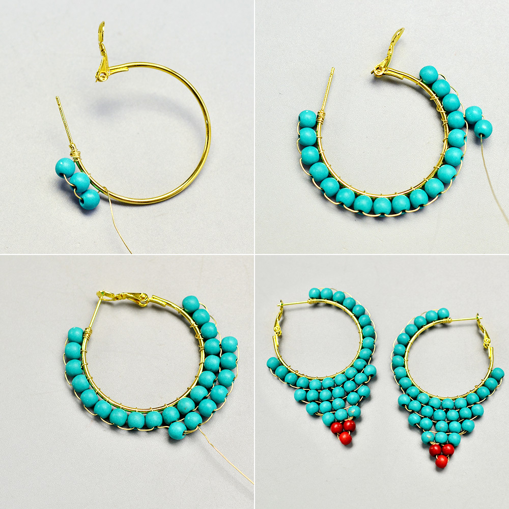 Уникальные серьги с бирюзой-4