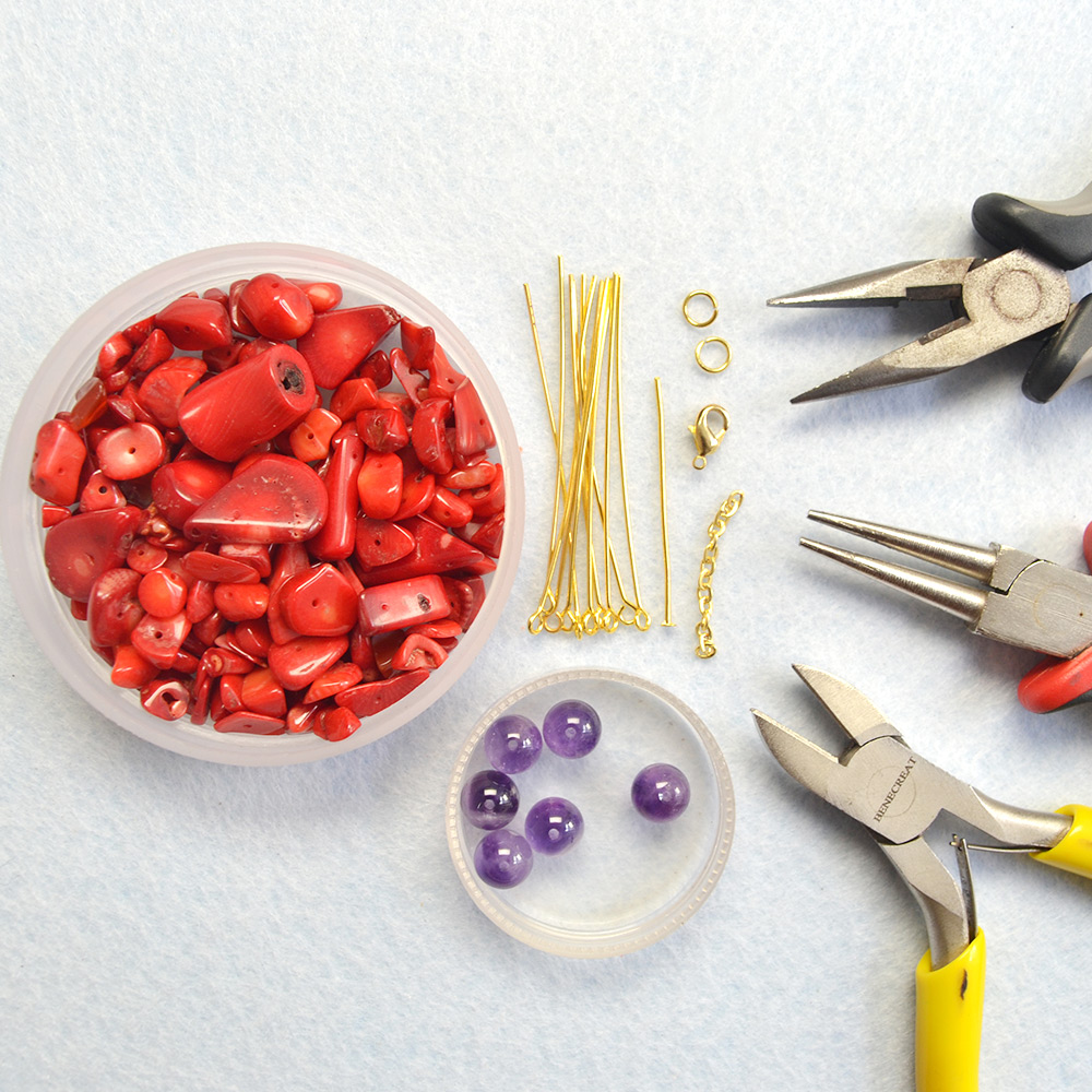 Браслет из бусин из щебня-2