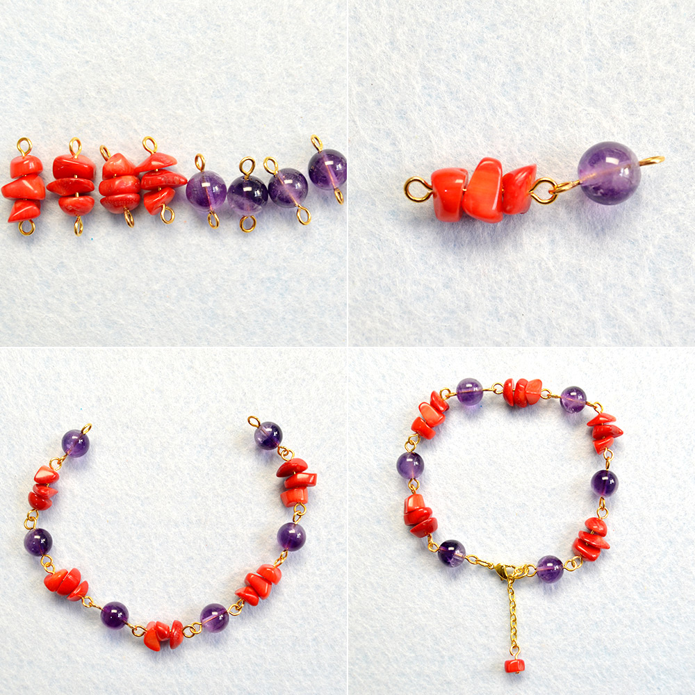 Браслет из бусин из щебня-3