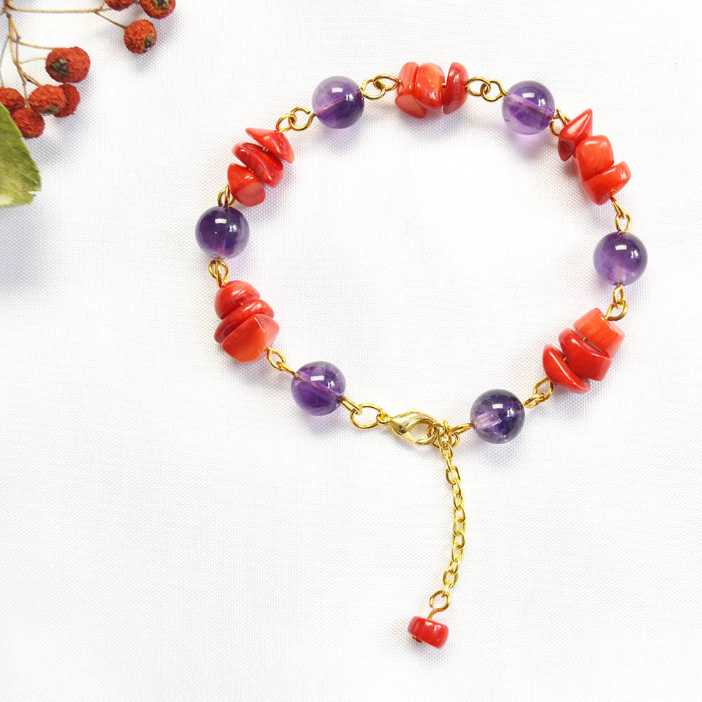 Браслет из бусин из щебня-4