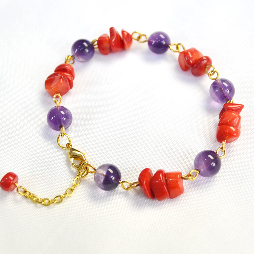 Браслет из бусин из щебня-5