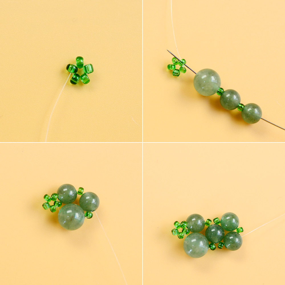 Светло-зеленое колье с драгоценными камнями