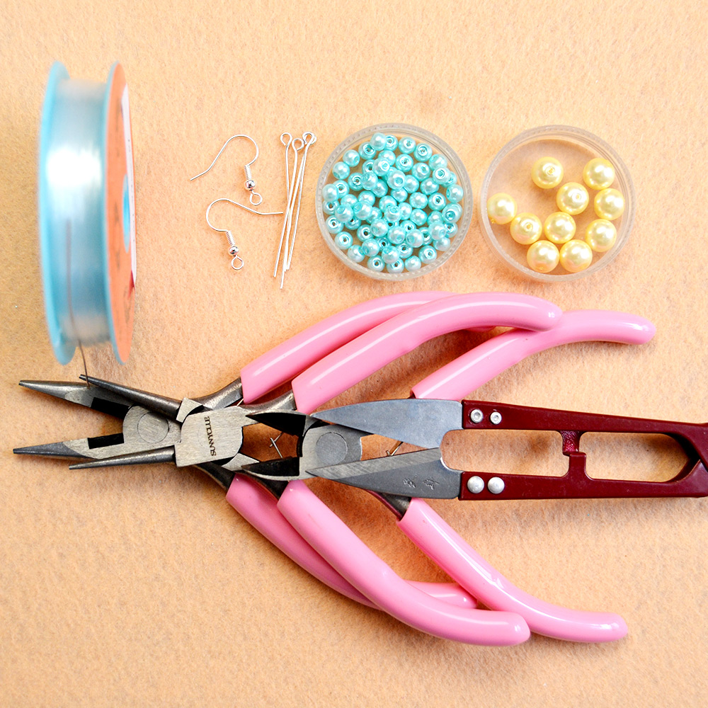 Милые серьги с синим бантом-2