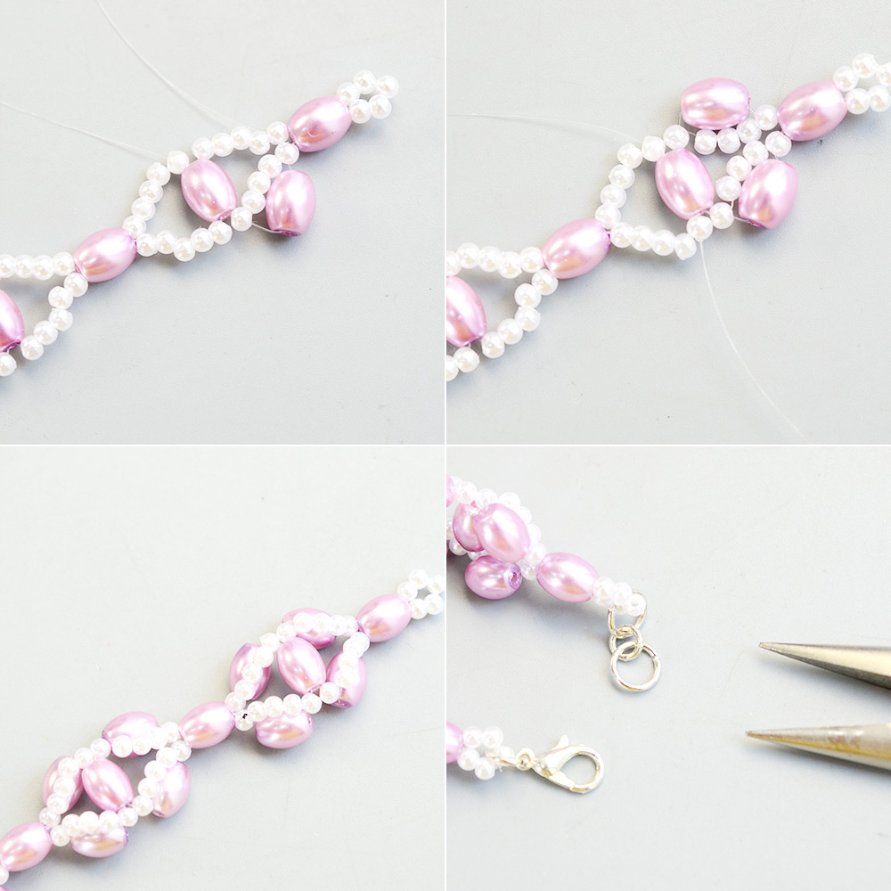 Браслет из сладкого розового жемчуга-4