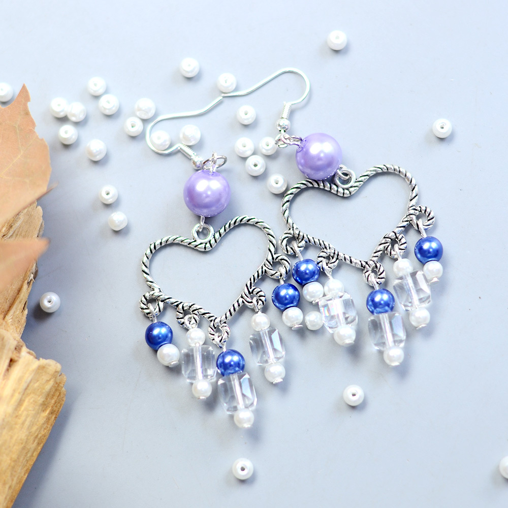 Кулон сердце серьги