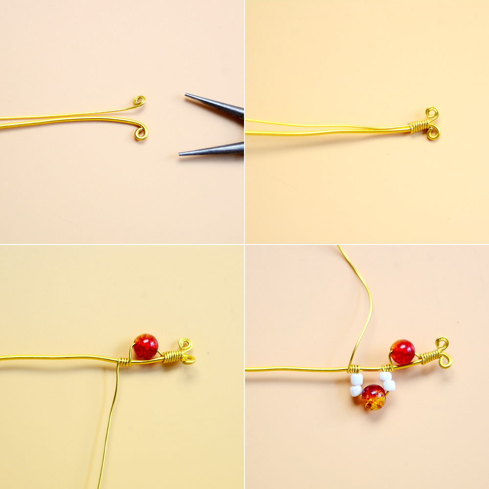 Браслет с красными кристаллами-3