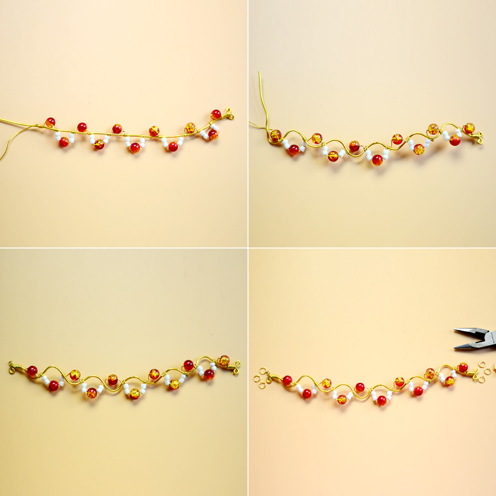 Браслет с красными кристаллами-4