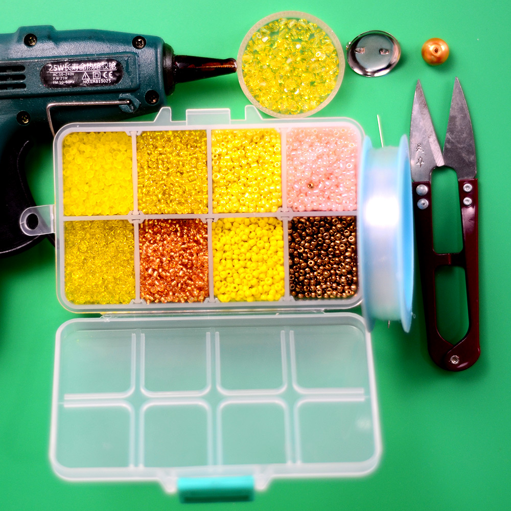 Брошь с солнечным цветком-2