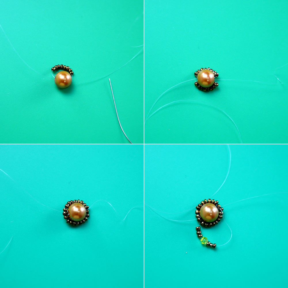 Брошь с солнечным цветком-3