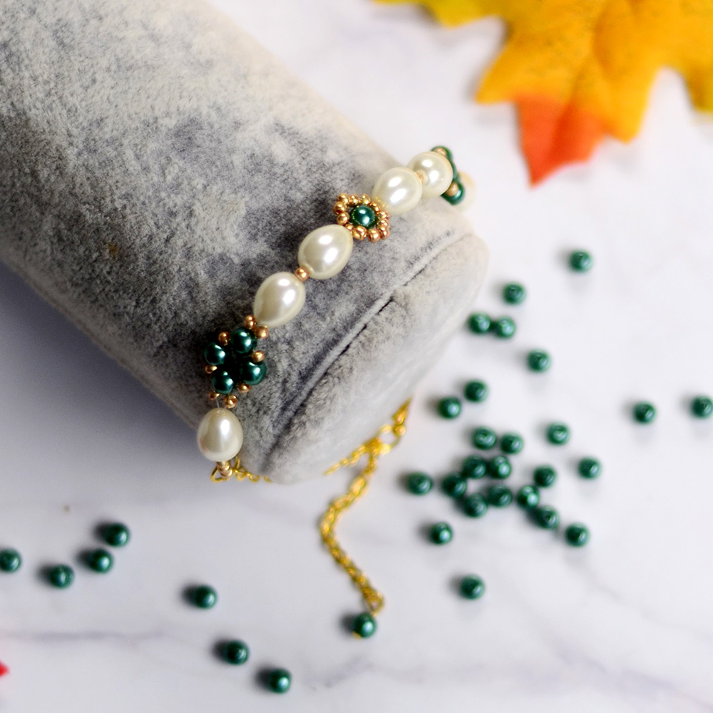 Браслет-цепочка с жемчугом-1