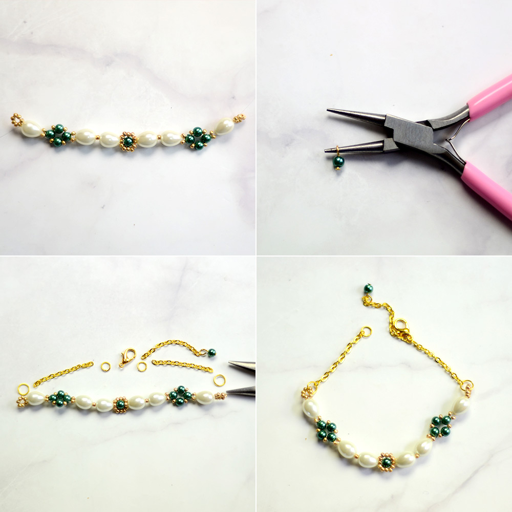 Браслет-цепочка с жемчугом-5