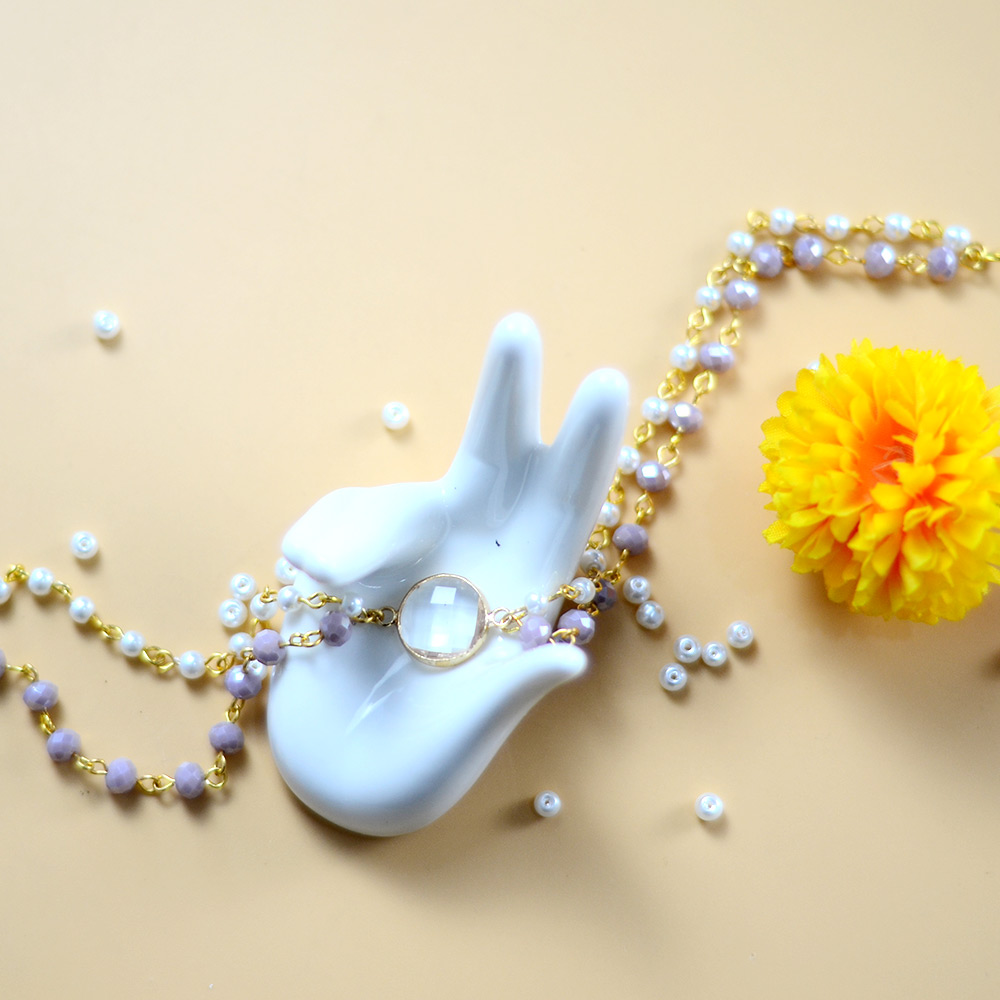 Ожерелье из хрустальных бусин-1