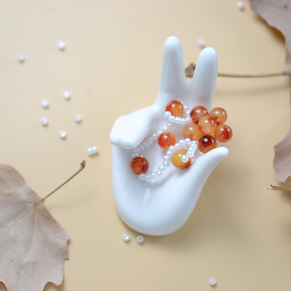 Стекло бисером серьги-1