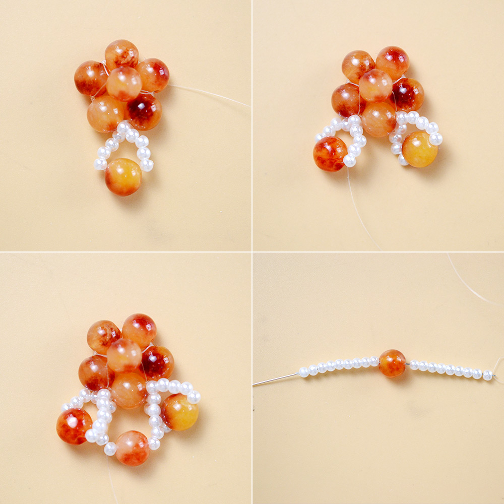 Стекло бисером серьги-4