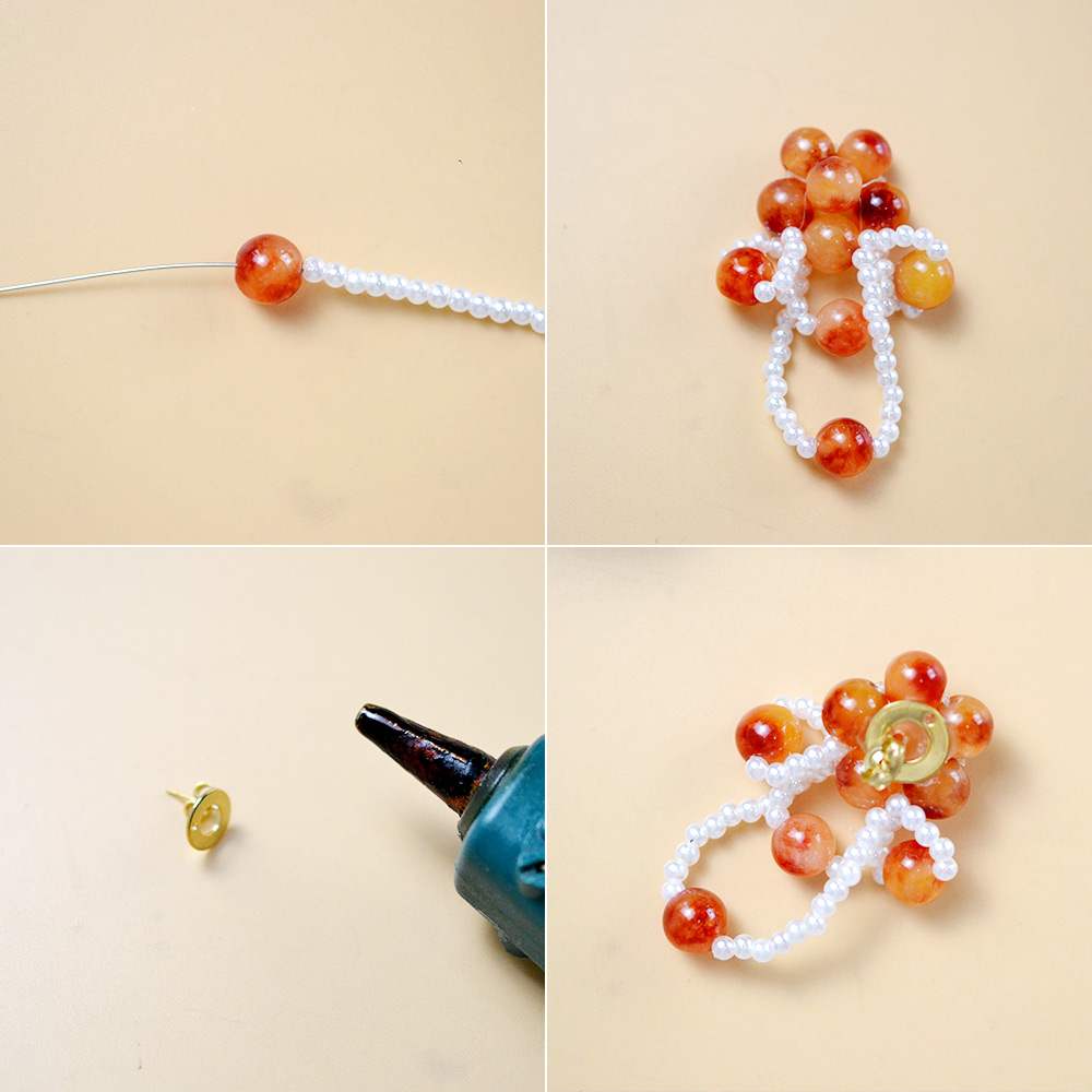 Стекло бисером серьги-5