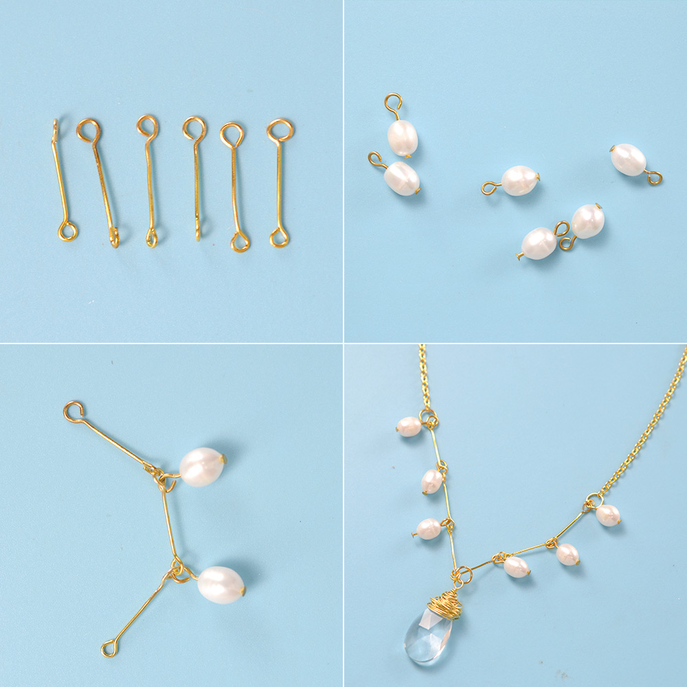 Кристальное колье с жемчугом-4