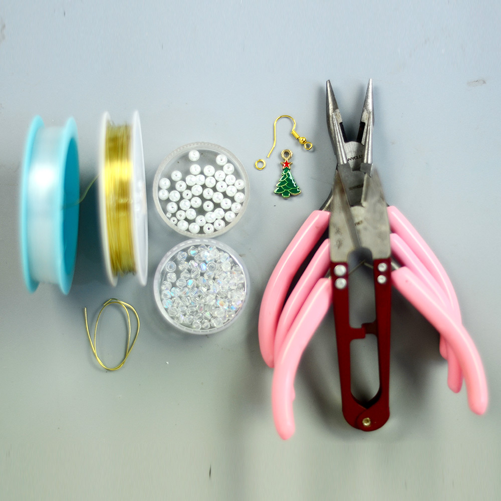 Рождественские серьги снежинки