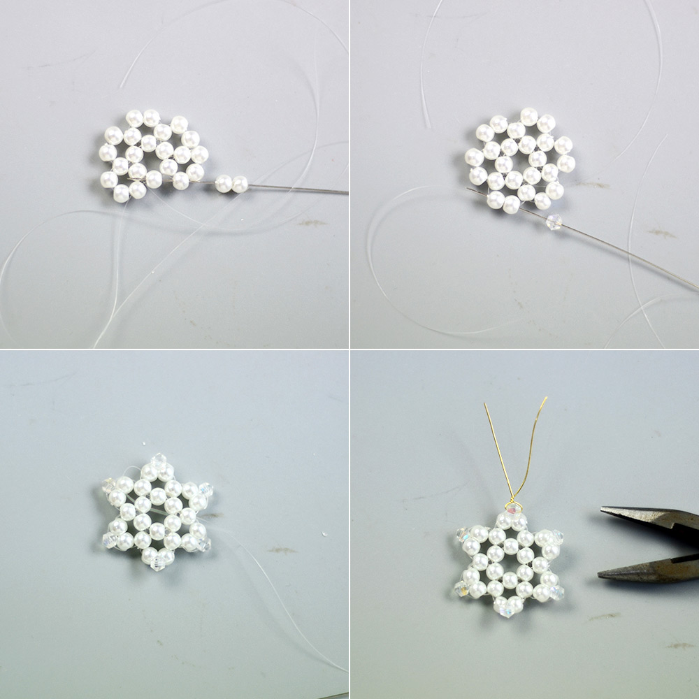 Рождественские серьги снежинки