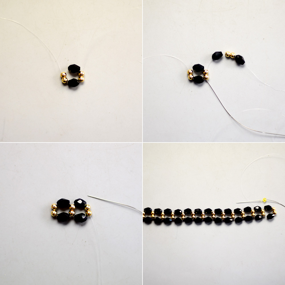 Браслет с черным кристаллом-3