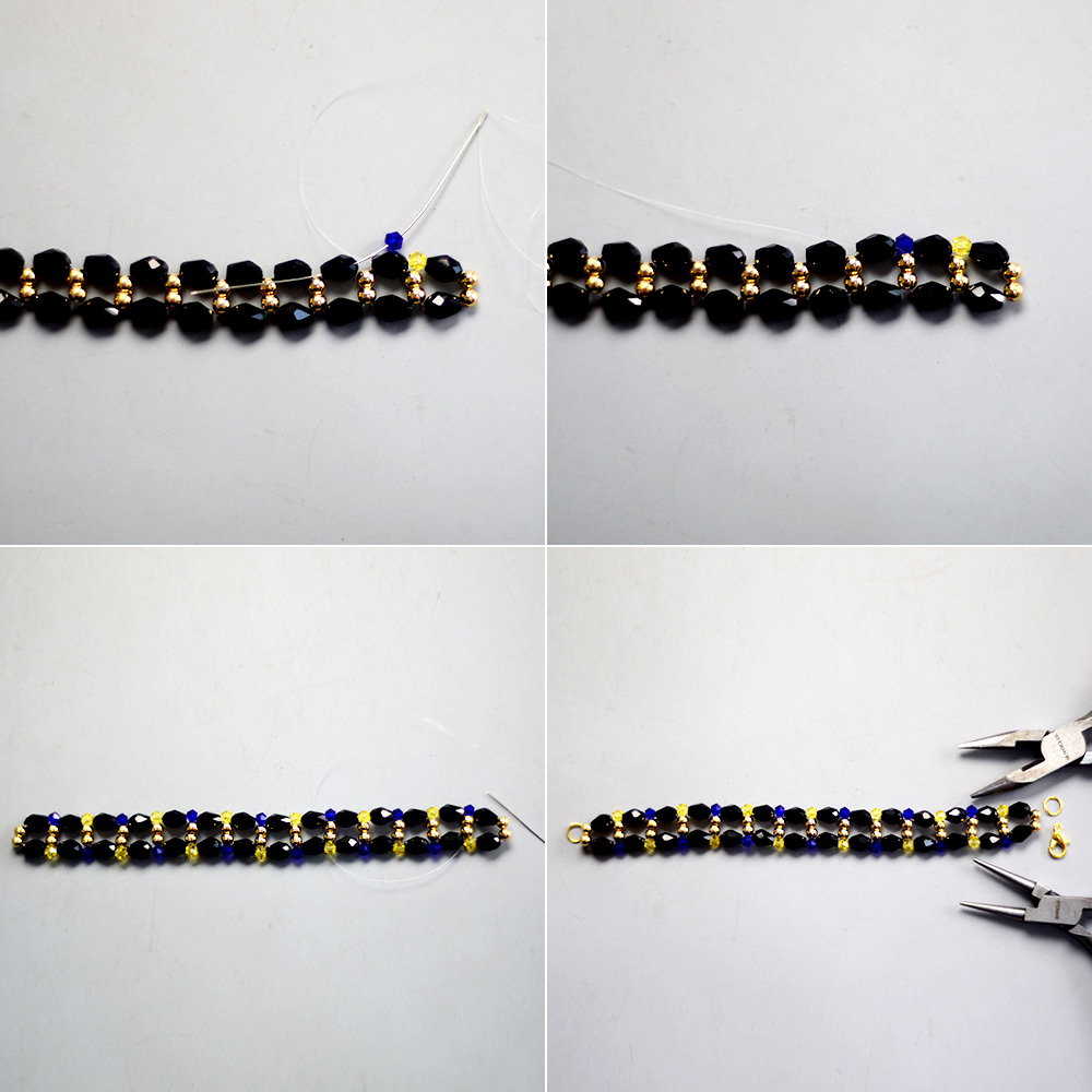 Браслет с черным кристаллом-4