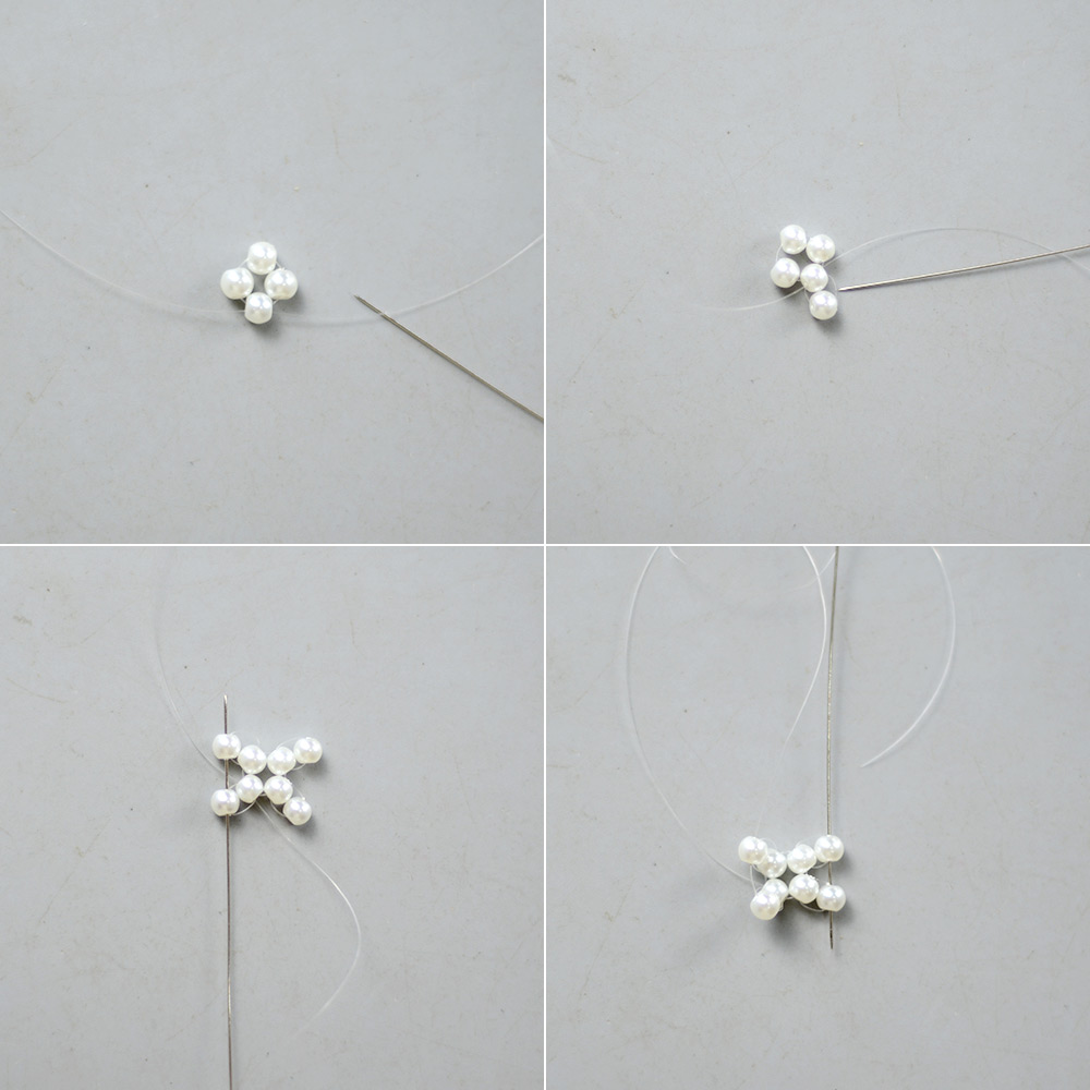 Колье с подвеской из стекла и жемчуга-3