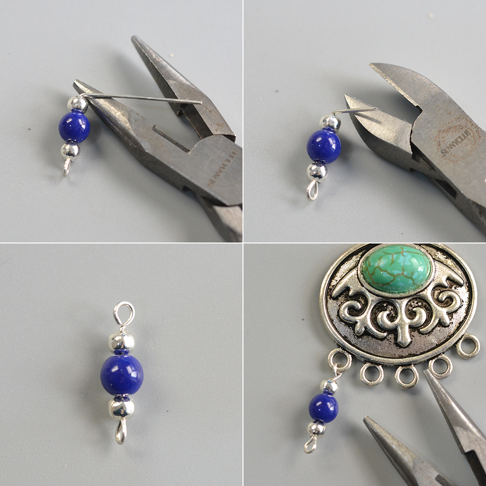 Колье из многониточных бусин-3