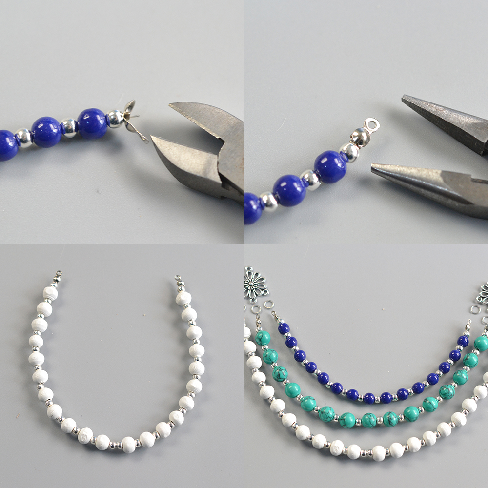 Колье из многониточных бусин-5