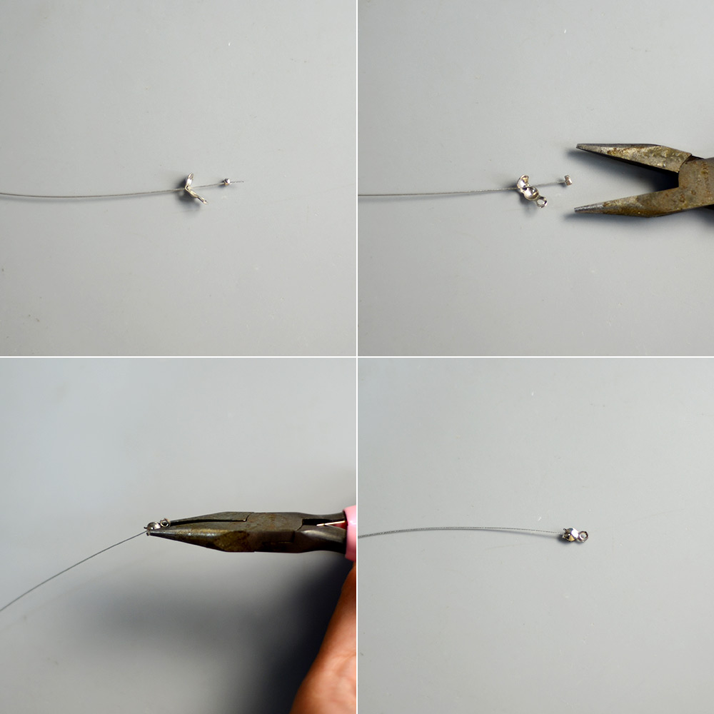 Колье из двух нитей из бисера