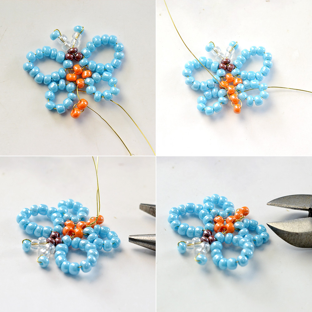 Parure Bijoux Femme Papillon Perles - Collier Bracelet Boucles D'Oreilles Bague - Alliage Doré Hypoallergénique