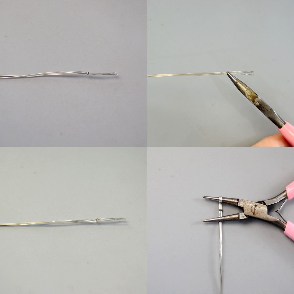 Простой браслет из проволоки с бусинами-3