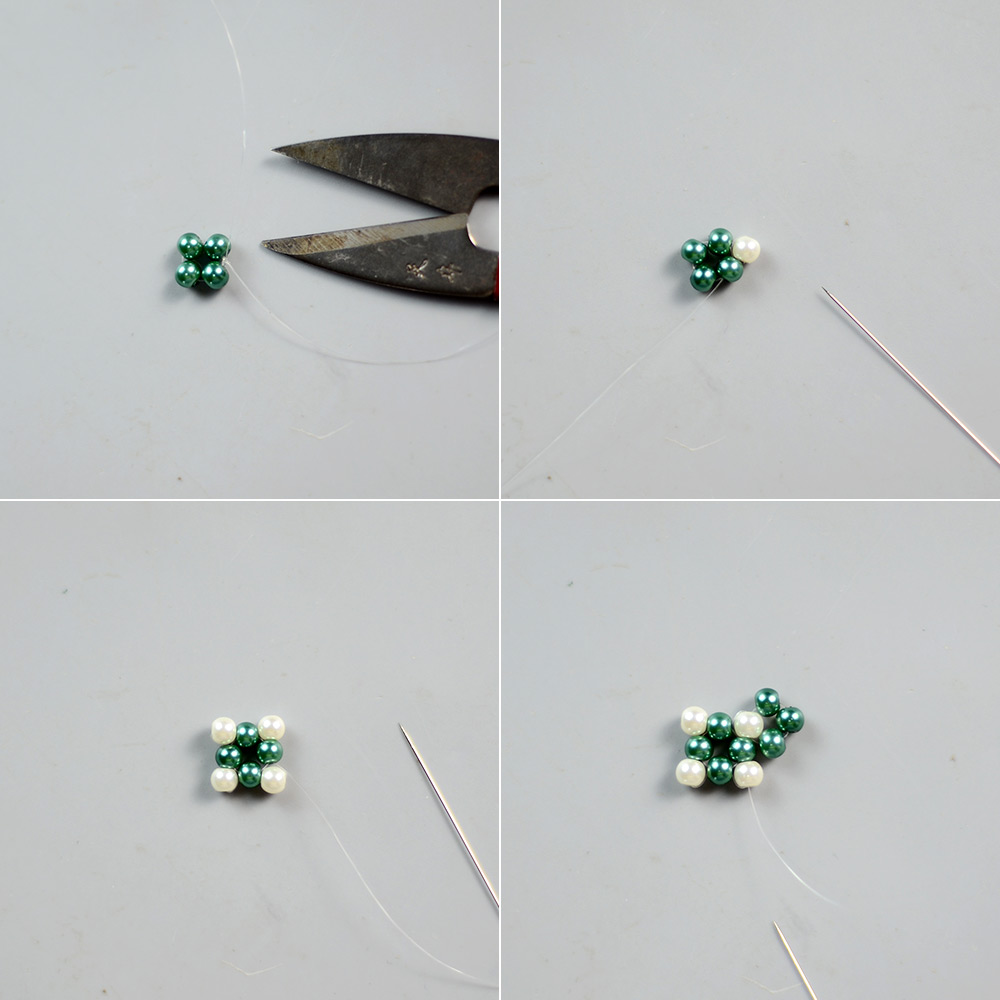 Резинка для волос с жемчугом и бантиком из ленты-3