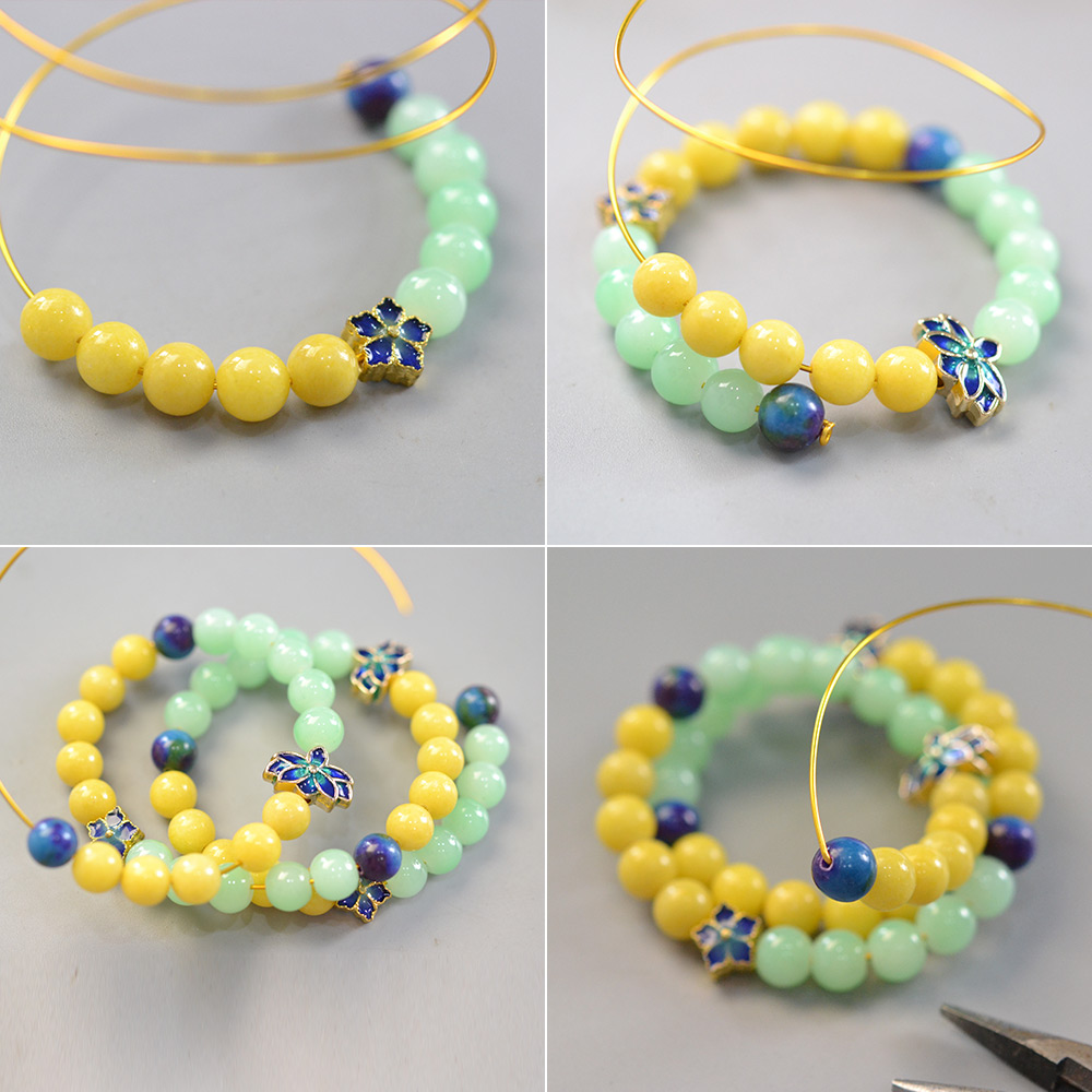 Красочный браслет из проволоки с эффектом памяти-4