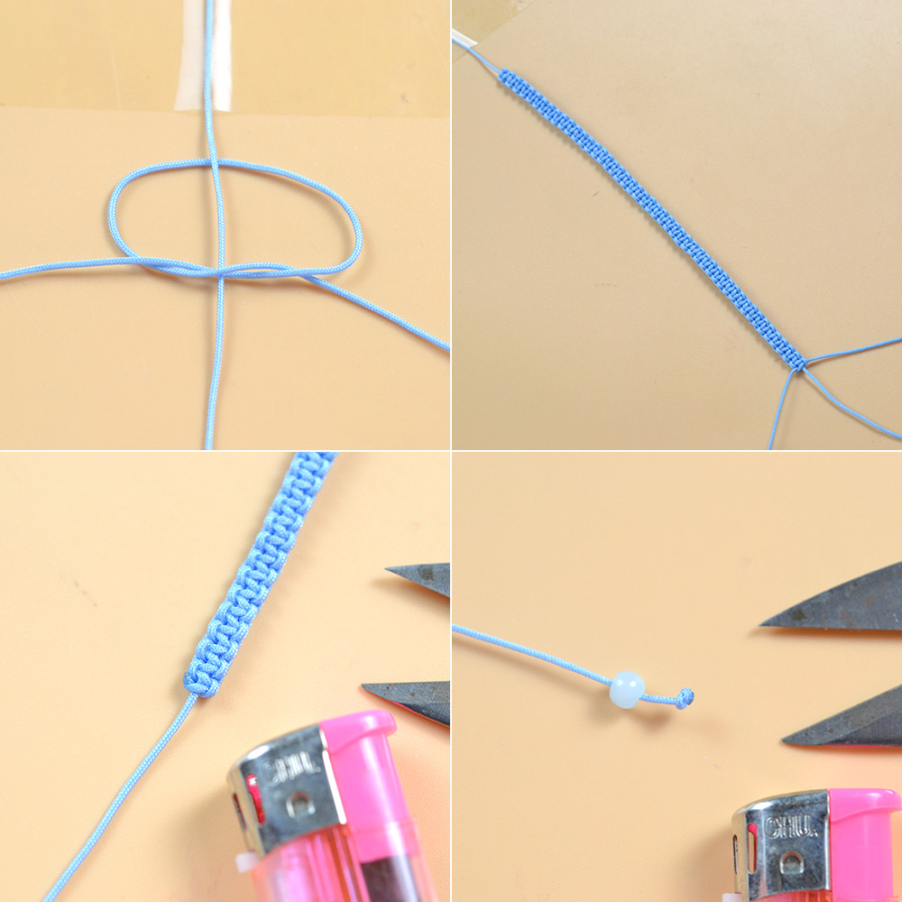 Плетеный браслет в виде ромашки