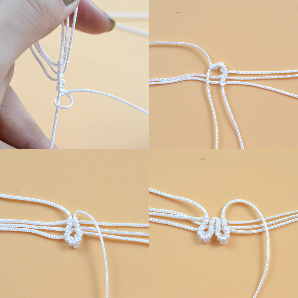 Плетеный браслет в виде ромашки