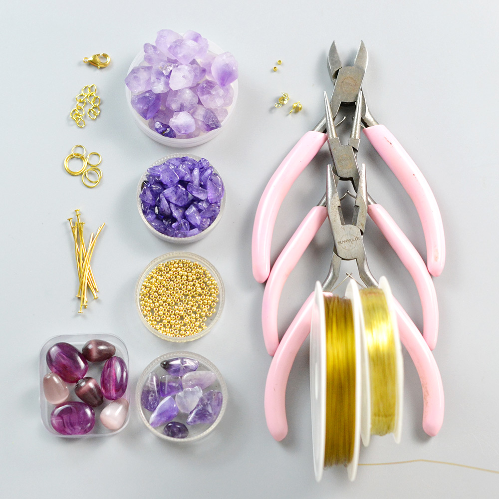 Колье из аметиста