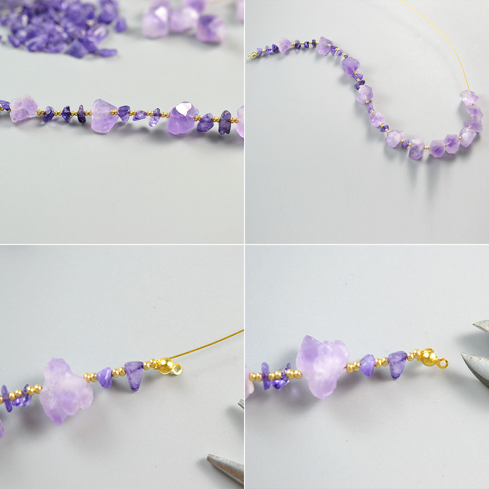 Колье из аметиста