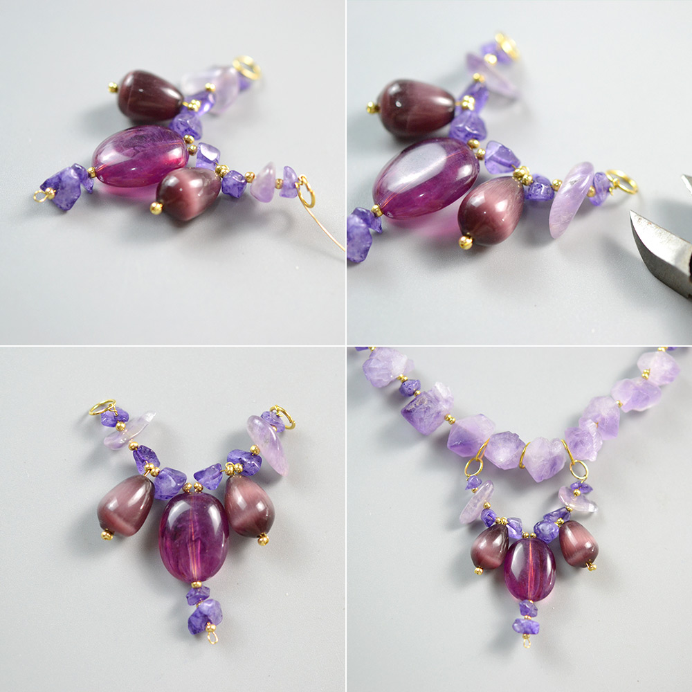 Колье из аметиста