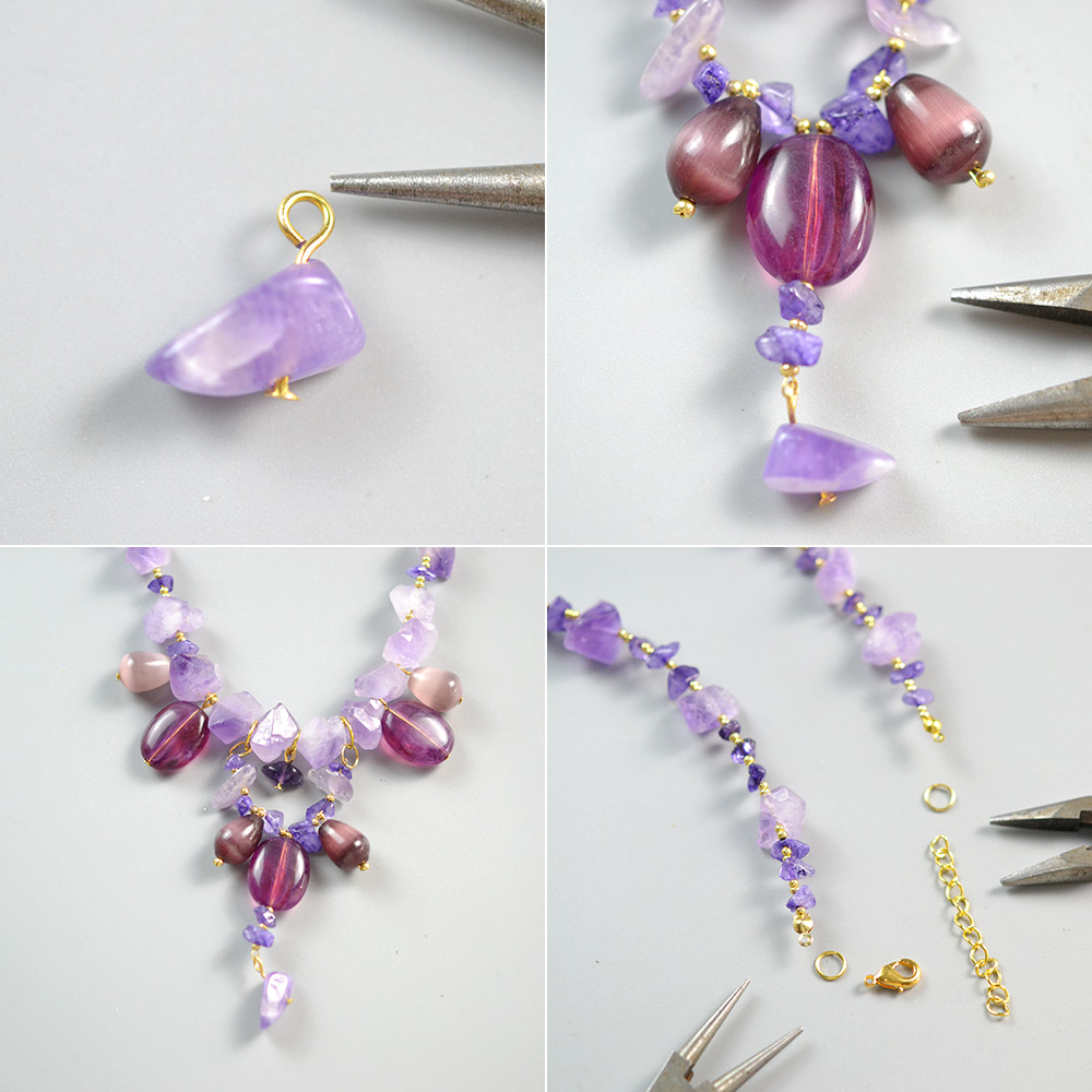 Колье из аметиста