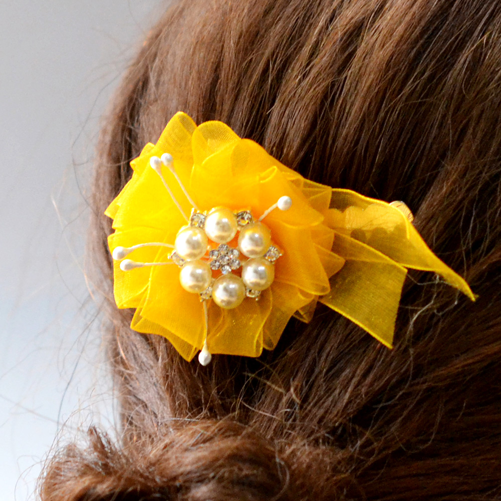 Расческа для волос с лентой и цветком