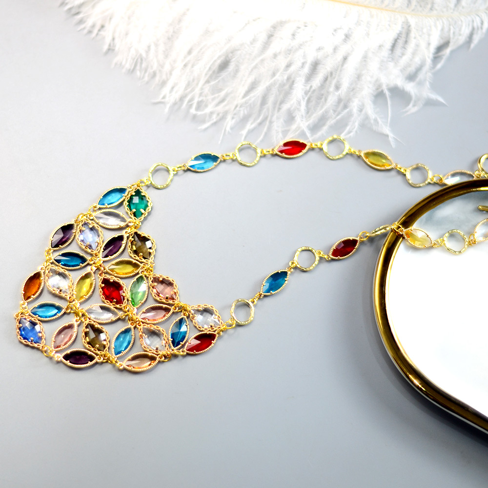Красочное хрустальное колье-1