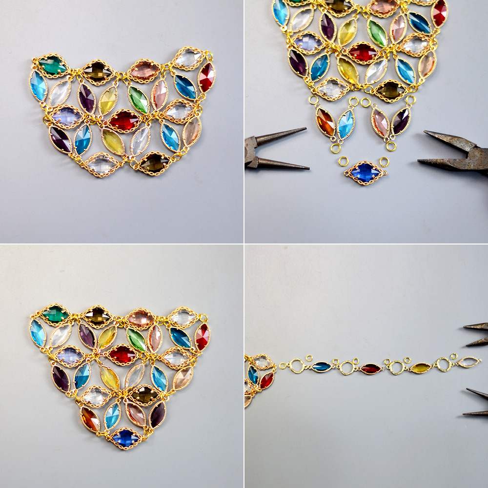 Красочное хрустальное колье-6