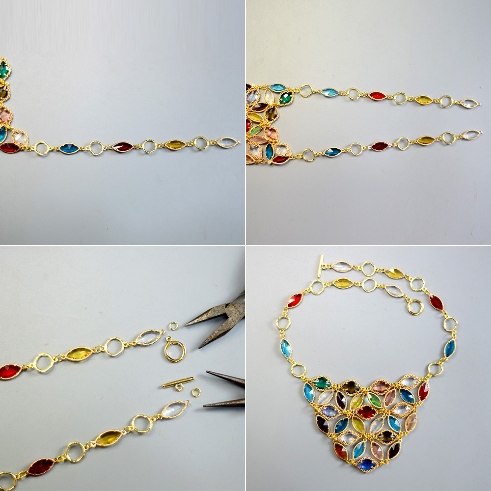 Красочное хрустальное колье-7