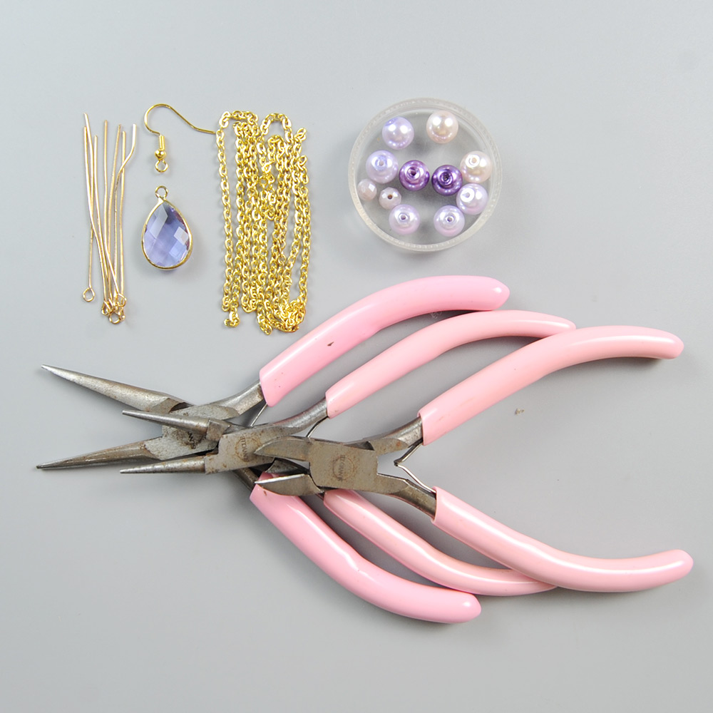 Серьги с цепочкой и жемчугом