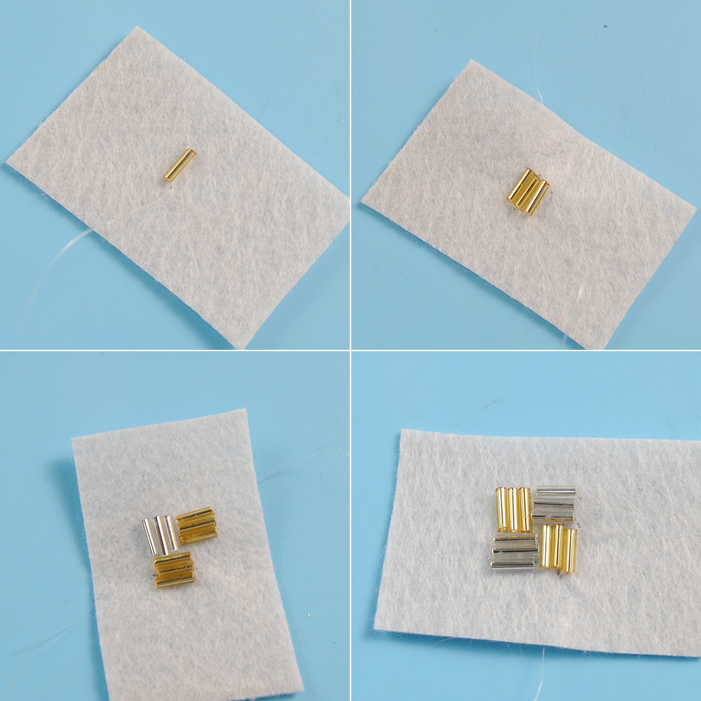 Серьги из стекляруса и жемчуга-3