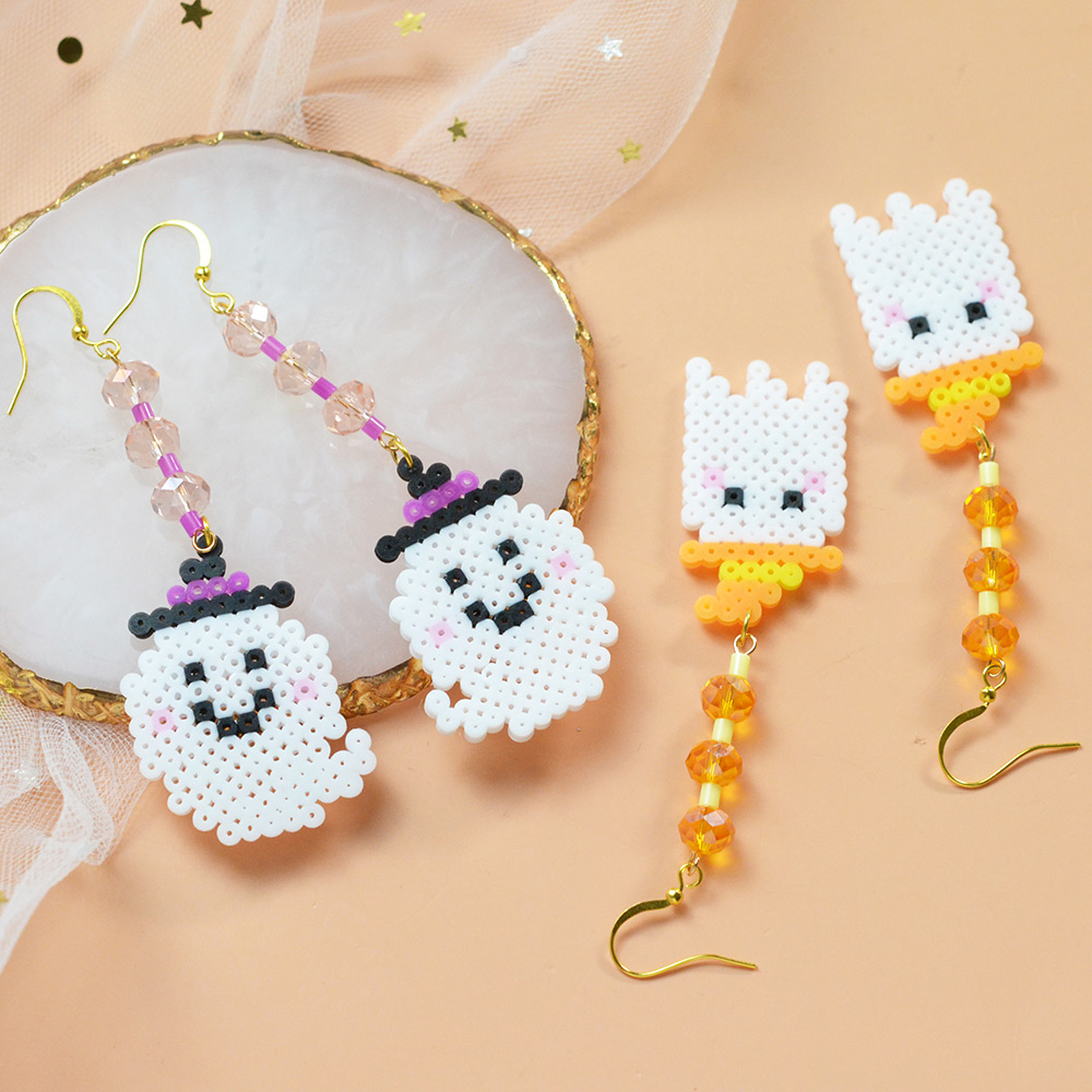 Хэллоуин предохранитель бусины серьги-призраки-1